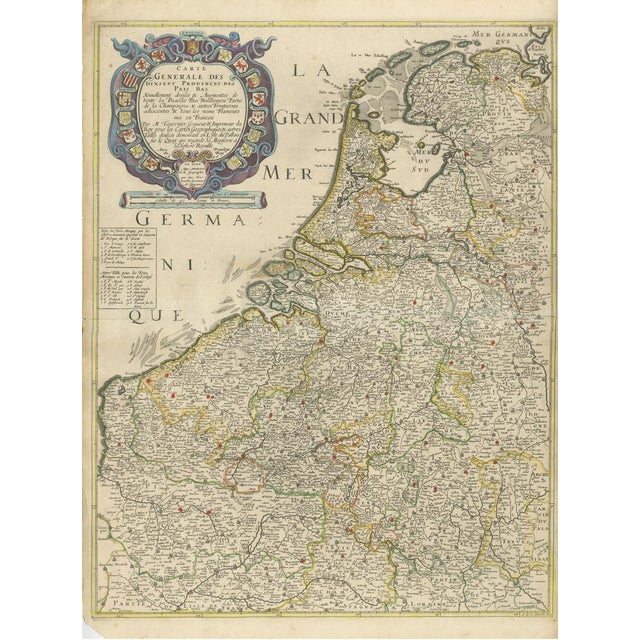 Early Map of the Seventeen Provinces, 1640 For Sale - Image 3 of 6