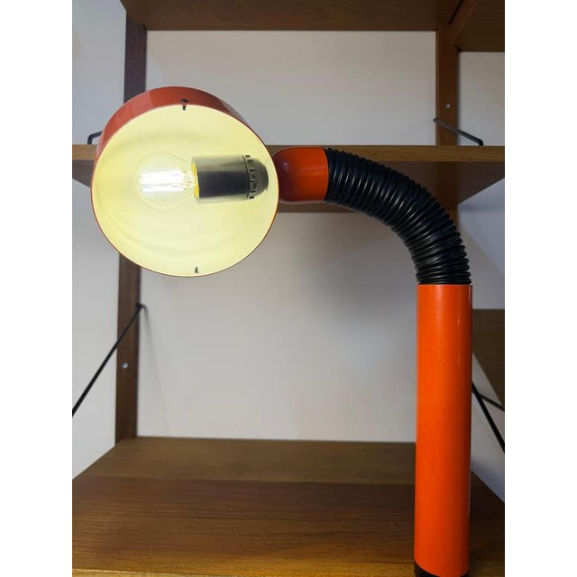 Danish Orange and Black Clamp Lamp For Sale - Image 6 of 11