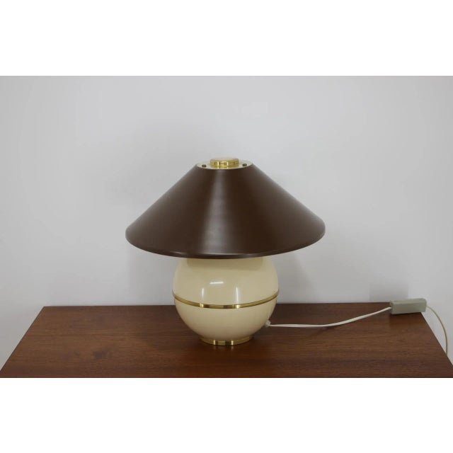 Brass and Plaster Table Lamp from Napako, 1960s For Sale - Image 10 of 11