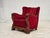 Danish Relax Armchair in Furniture Velour and Carved Oak Wood, 1950s For Sale - Image 13 of 18