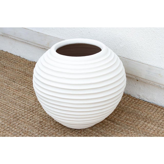 1990s Modern White Mediterranean Beehive Planter For Sale - Image 5 of 9