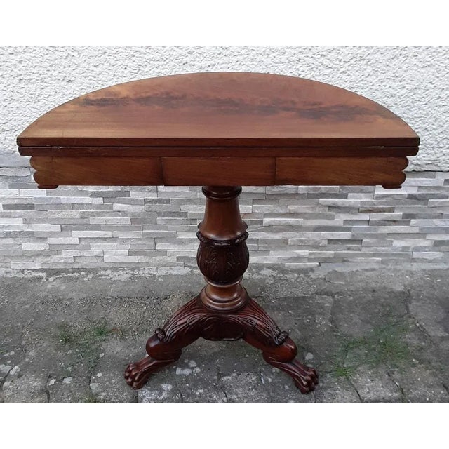 Antique German Gaming Table in Mahogany, 1860 For Sale - Image 5 of 10