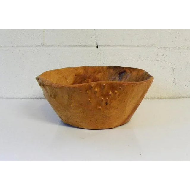 Vintage Mid Century Hand Carved Fruit Bowl For Sale - Image 4 of 8