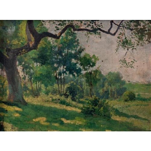 Framed dimensions: 25 x 31 cm Picture dimensions: 19 x 24 cm Signed lower left with the artist's monogram. Mounted in...