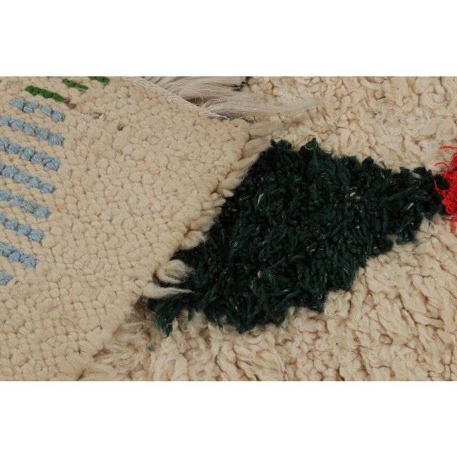 Textile Vintage Moroccan Runner Rug in Beige With Diamond Patterns, From Rug & Kilim For Sale - Image 7 of 7