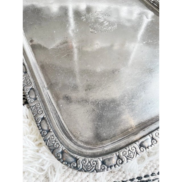 International Silver 1967 Silver Serving Tray From the Waldorf-Astoria Hotel For Sale - Image 4 of 7