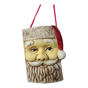 Mid 20th Century Ceramic Santa Claus Hanging Wall Pocket Planter