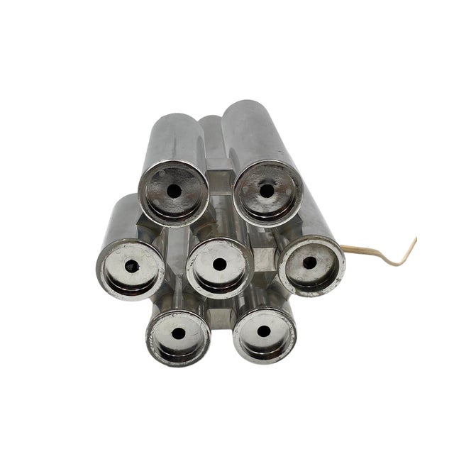 Hollywood Regency Metal Table Lamp from Sciolari, 1970s For Sale - Image 9 of 17