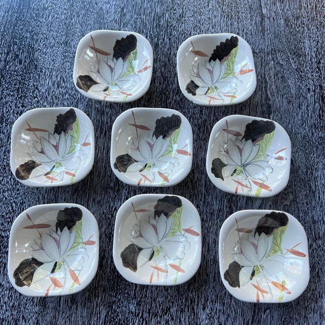 Ceramic 1950s Red Wing Pottery Lotus Bronze - Set of 34 For Sale - Image 7 of 12