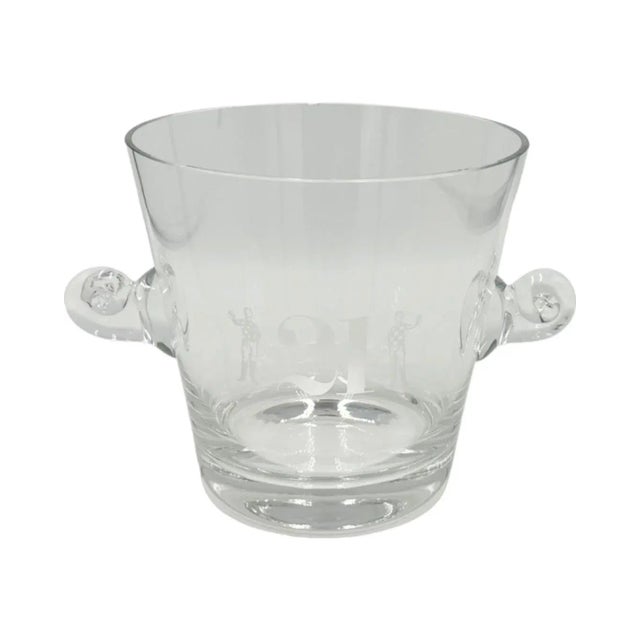Vintage the 21 Club Nyc Restaurant Crystal Ice Bucket Tiffany & Co. Barware For Sale - Image 10 of 13
