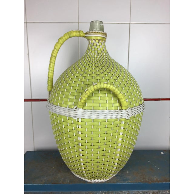 Carboy Wrapped in Plastic with Handles, 1960s, in Good conditions. Designed 1960 to 1969