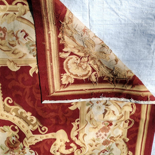 Napoleon III French Aubusson Rug For Sale - Image 5 of 11