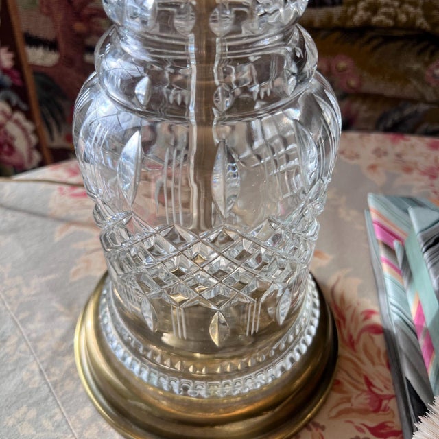 Frederick Cooper Vintage Frederick Cooper Chicago crystal table lamp // cut crystal // designer lamp // luxury interior design // 1980’s crystal lamp For Sale - Image 4 of 9