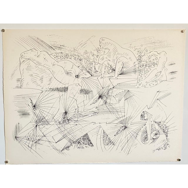 André Masson, French Abstract Surrealist Lithograph Andre Masson Mourlot Paris Limited Edition, 1961 For Sale - Image 4 of 7