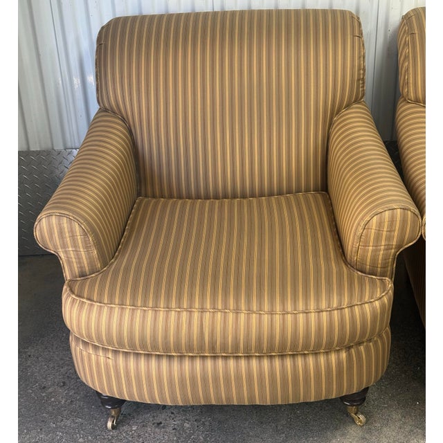 1990s Late 20th Century George Smith Style Upholstered Chairs - A Pair For Sale - Image 5 of 11