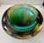 Murano Mid 20th Century Murano Sommerso Art Glass Bowl in Green, Teal and Amber For Sale - Image 4 of 12