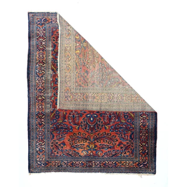 19th Century Antique Lillihan Rug 5'3'' x 6'6'' For Sale - Image 5 of 12