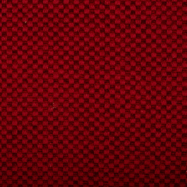 Set of 4 Artistica Rattan & Bamboo Dining Chairs With Double Caned Back & Red Upholstered Seats For Sale In Tampa - Image 6 of 17