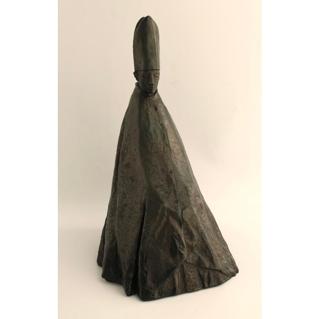Mid-Century Modern Vintage MCM Austin Productions Cardinale Seduto Sculpture, Manzu, 1963, 18" Tall For Sale - Image 3 of 12