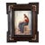 Antique KPM Painted Porcelain Wall Plaque "The Girl With Doves" Signed Wagner, 19th. Century. Exquisite Frame For Sale