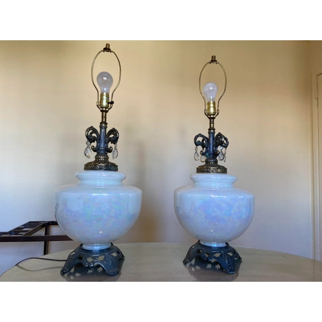 1970’s Ef & Ef Industries Vintage Multicolored Table Lamps - a Pair For Sale - Image 9 of 13
