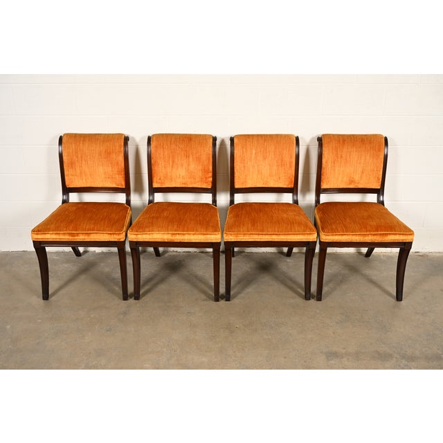 Kittinger Kittinger Regency Carved Mahogany Dining Chairs, Set of Four For Sale - Image 4 of 13
