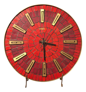 Vintage Mosaic Wall Clock, 1960s