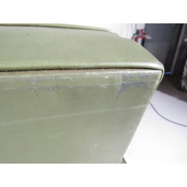 1970s Pair of Mid-Century Modern Vinyl Lounge Chairs - 2 Pieces For Sale - Image 9 of 9