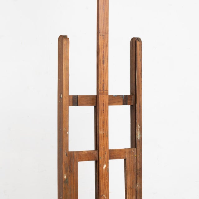 Rustic Late 19th Century Antique Wood Painter's Easel For Sale - Image 3 of 15