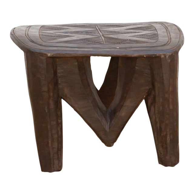 Exotic Safari Style Nupe Stool For Sale