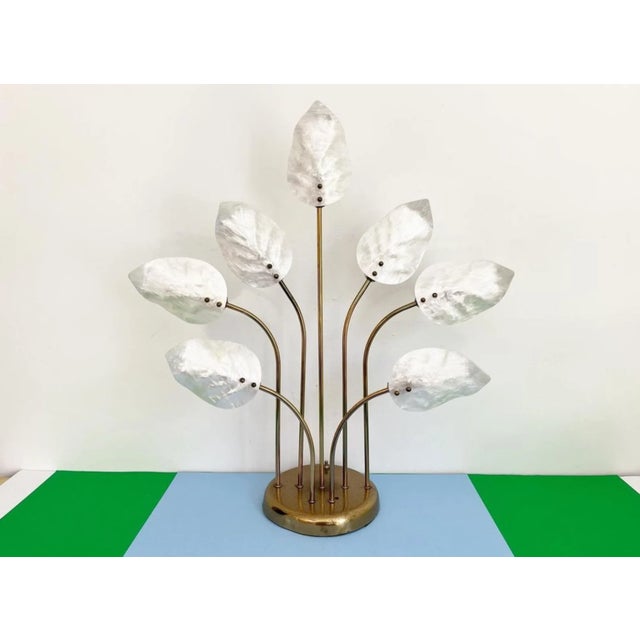 Modern Lucite Leaves Accent Lamp For Sale - Image 9 of 18