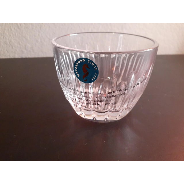 Vintage Waterford Crystal Single Candle Votive Holder For Sale - Image 4 of 5
