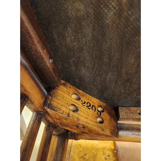 Wood 1970s Henredon Bamboo Rattan Captain’s Chairs For Sale - Image 7 of 7