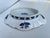 Vintage Footed Blue Onion Bowl Blue and White Diamond Shape Bowl Signed For Sale In West Palm - Image 6 of 7