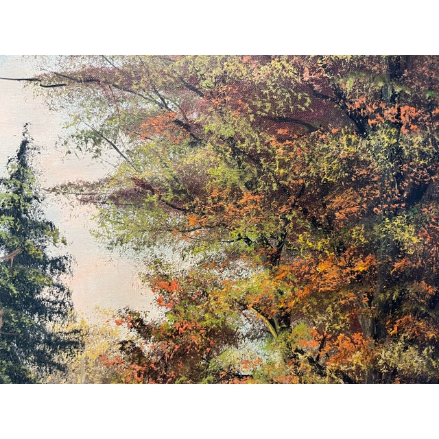 2000 - 2009 Spalding Acrylic on Canvas Painting of Hunter Mountain Trees in the Fall For Sale - Image 5 of 7