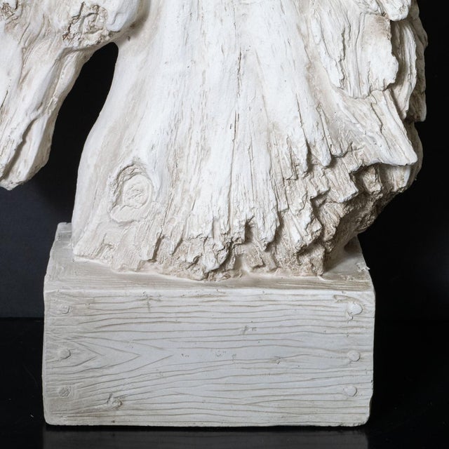 Composition Faux Wood Horse Head Sculpture For Sale - Image 12 of 12