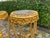 1980s French Louis XVI Gold Beech Marble Side Tables Pair For Sale - Image 9 of 12