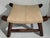 Rustic 1940s Old Hickory Foot Stool With Suede For Sale - Image 3 of 5