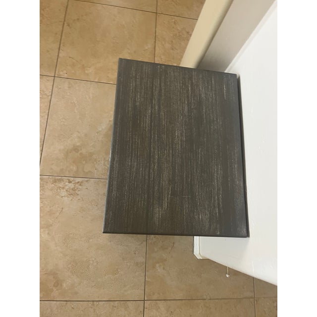 Contemporary Brushed Charcoal Pottery Barn Costa Nightstand For Sale - Image 3 of 12