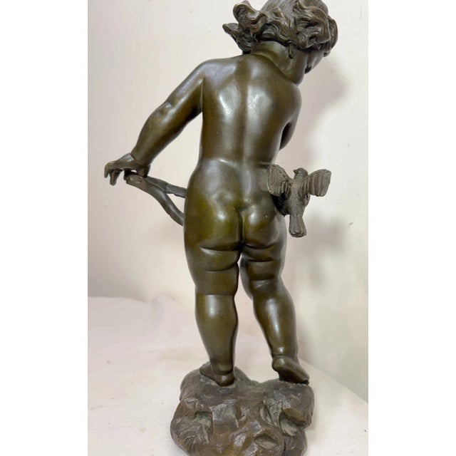 Bronze Large Antique 1800's Valentino Besarel Putti Cherub Bronze Statue Sculpture Art For Sale - Image 8 of 17
