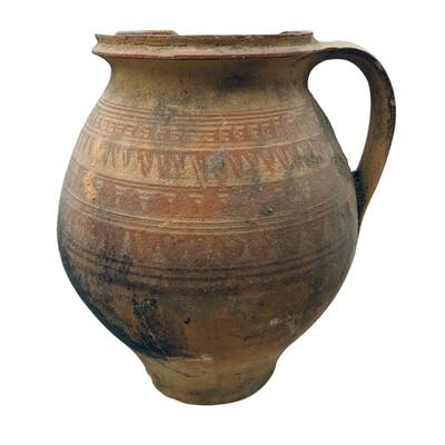 Farmhouse Antique Hungarian Folk Art Cooking Pottery For Sale - Image 3 of 5