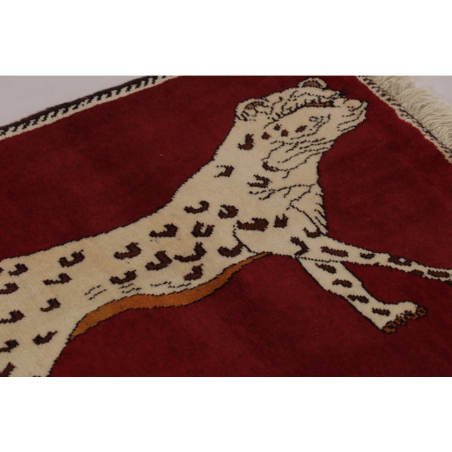 Rug & Kilim Vintage Gabbeh Pictorial Wool Gift-Sized Rug by Rug & Kilim, 1950-1959 For Sale - Image 4 of 8