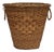Vintage Handwoven Split Reed and Wicker Waste Basket For Sale