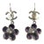 Chanel Gold CC Purple Flower Lever Back Piercing Earrings - 2 Pieces For Sale