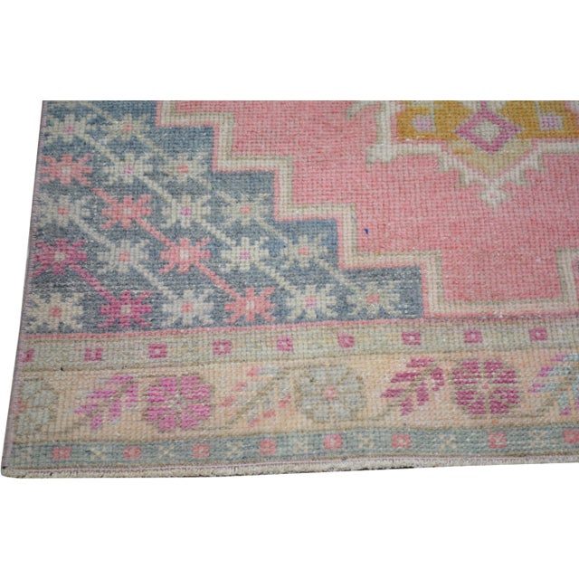 Turkish Vintage Turkish Anatolian Hand Knotted Wool Rug, 3'2''x8' For Sale - Image 3 of 5