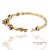 Vintage 14k 585 Solid Yellow Gold Natural Opal Bangale Bracelet For Sale - Image 10 of 12