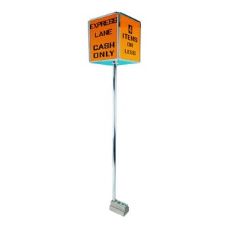 Vintage Shaw & Slavsky Cashier Checkout Store Light Lamp For Sale
