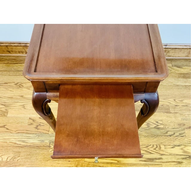 Vintage Queen Anne Style Mahogany Tea Table For Sale - Image 9 of 10