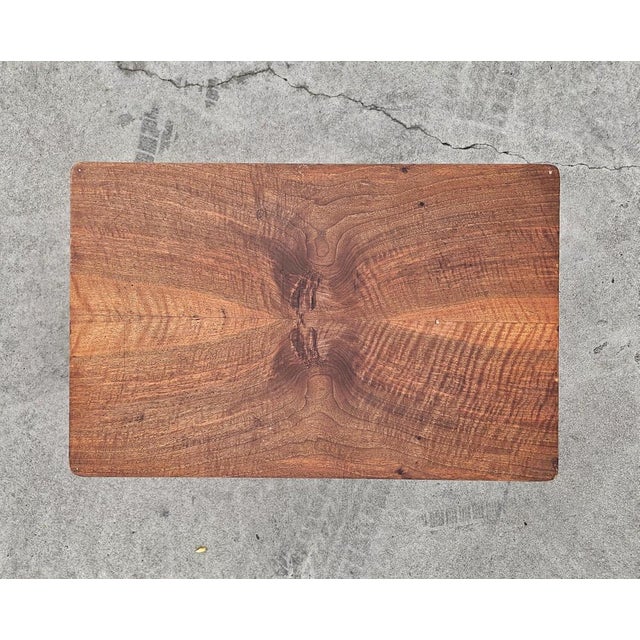 Wood Art Deco Rectangular Two-Tier Walnut Side Table, Austria, 1930s For Sale - Image 7 of 13