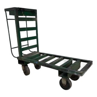 Vintage Industrial Iron Rolling Cart, Unattributed Design, USA, 1960 For Sale